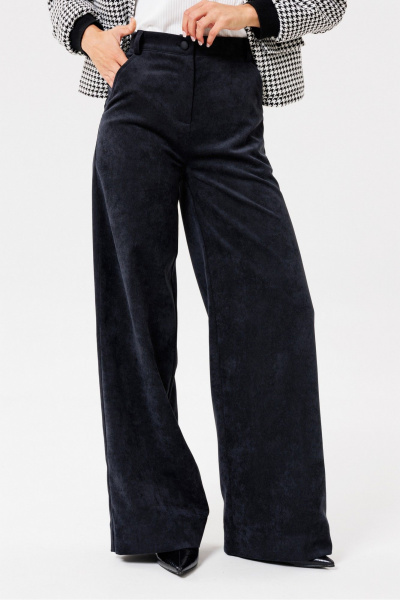 Круглогодичные вельветовые брюки-штруксы с карманами PRATA wear S019 черный - фото 2