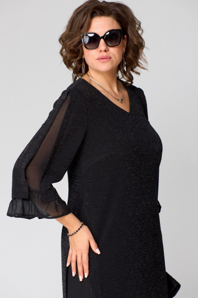 Платье EVA GRANT 7299 черный+люрекс - фото 9