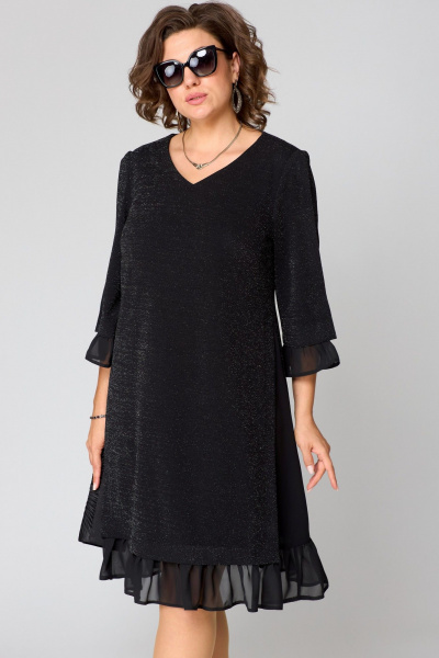 Платье EVA GRANT 7299 черный+люрекс - фото 8