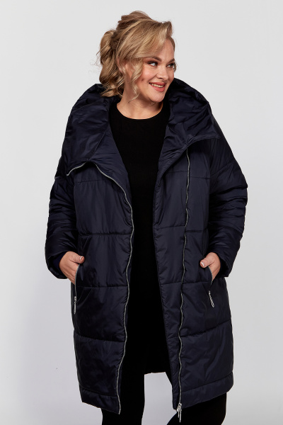 Женская зимняя плащёвая куртка с капюшоном и утеплителем HOOPON Algranda А3913-a-c - фото 4