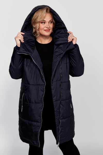Женская зимняя плащёвая куртка с капюшоном и утеплителем HOOPON Algranda А3913-a-c - фото 7