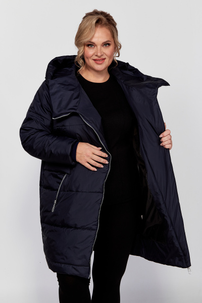 Женская зимняя плащёвая куртка с капюшоном и утеплителем HOOPON Algranda А3913-a-c - фото 10