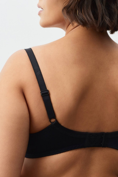 Классический черный бюстгальтер с кружевом и каркасом Леди Леда 254-274 - фото 4