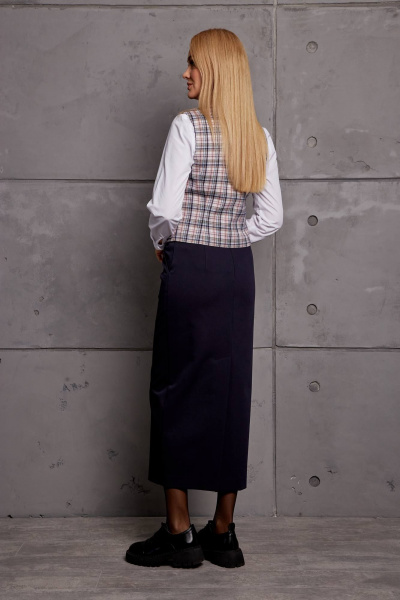 Юбочный комплект с жакетом и укороченным жилетом Azzara 968К - фото 3