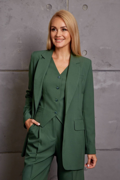 Деловой комплект из жакета, жилета и брюк-бермуд Azzara 976Т - фото 2