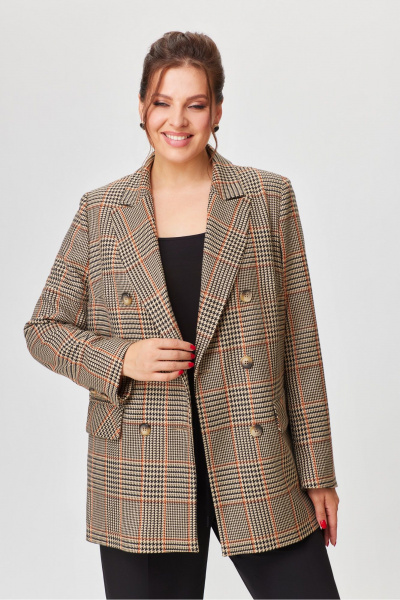 Деловой жакет и брюки из текстиля в нейтральных цветах DaLi 3697.2 - фото 3