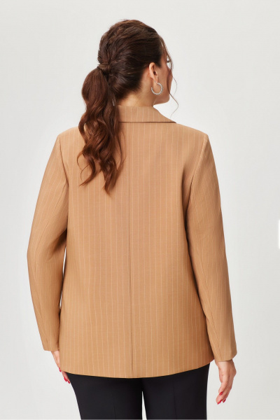 Классический бежевый жакет на подкладке DaLi 3551.3 капучино - фото 3