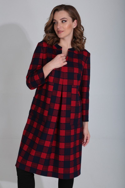 Платье MALI 420-109 клетка - фото 8