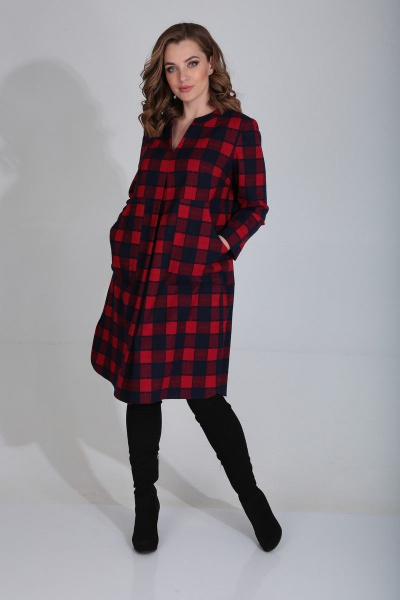 Платье MALI 420-109 клетка - фото 5