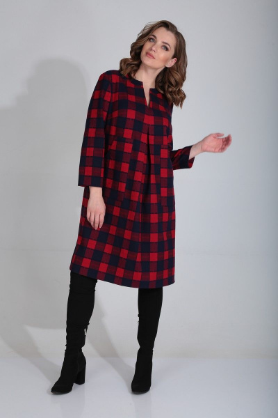 Платье MALI 420-109 клетка - фото 4