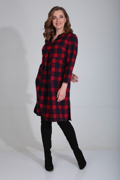 Платье MALI 420-109 клетка - фото 3