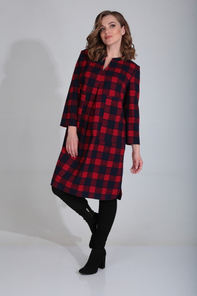 Платье MALI 420-109 клетка - фото 2