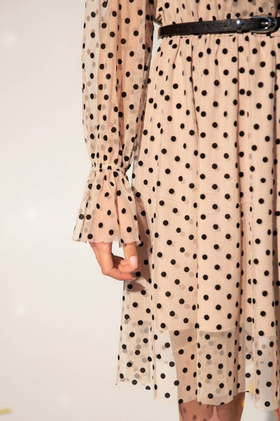 Платье Daloria 1733 бежевый-черный - фото 5