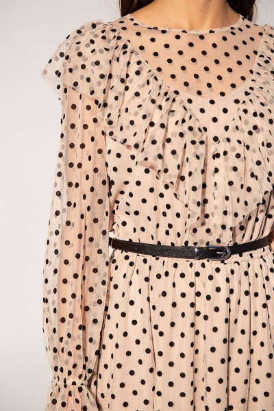 Платье Daloria 1733 бежевый-черный - фото 2