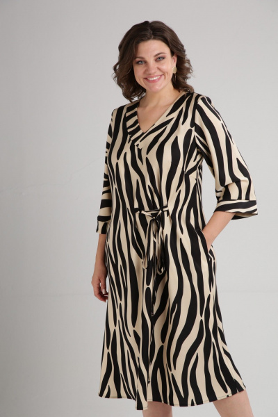 Нарядное платье А-силуэта с нагрудными выточками и карманами Rishelie 973 - фото 1