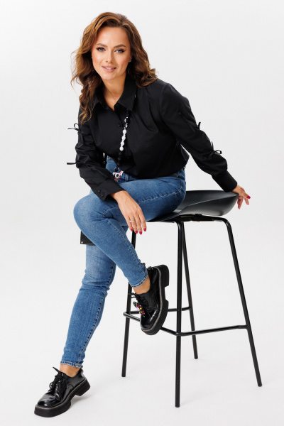 Блуза Mubliz 196 черный - фото 4