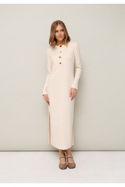 Платье трикотажное полуприлегающего силуэта на пуговицах PUR PUR 11-316/2 - фото 1