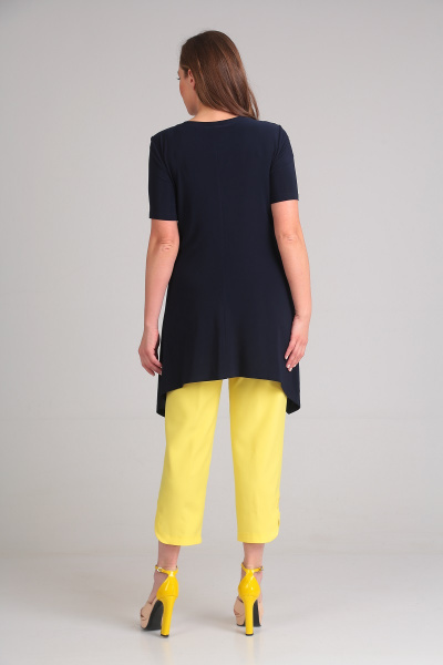 Брюки, туника Andrea Style 1111 синий+желтый - фото 6