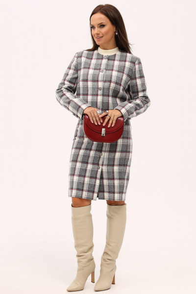 Костюм юбка-карандаш и пиджак с принтом клетка Angelina & Сo 1164 - фото 8