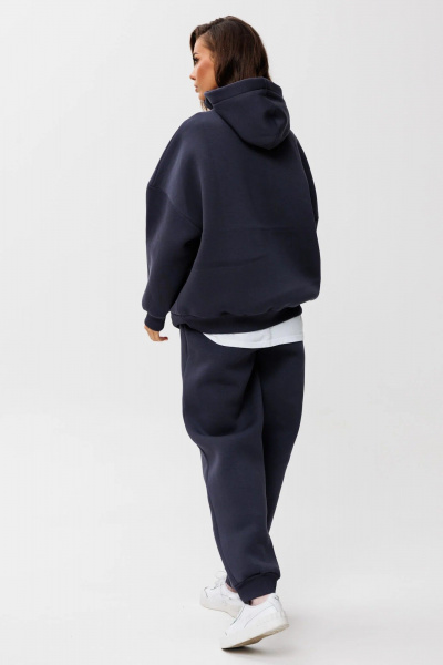 Костюм спортивный с брюками и джемпером из хлопка GO f3034/30-03.164 графит - фото 4