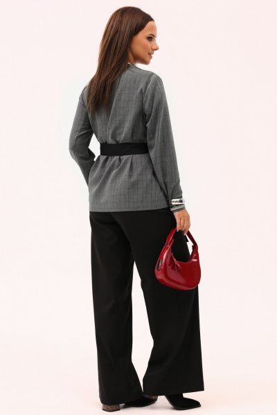 Деловой костюм жакет и брюки палаццо из текстиля Angelina & Сompany 1168 - фото 6