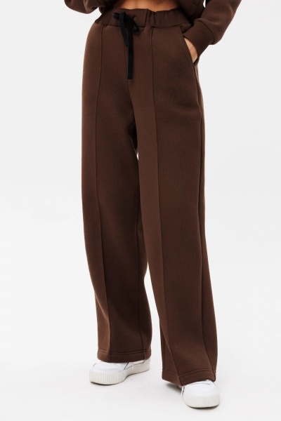 Спортивный костюм из хлопка и трикотажа с капюшоном GO f3085/23-03.170 коричневый - фото 6