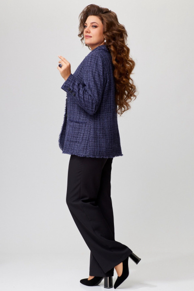 Деловой комплект из твида Fita 1772 черно-баклажановый - фото 8