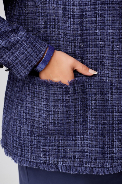 Деловой комплект из твида Fita 1772 черно-баклажановый - фото 6