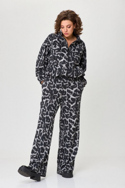 Платье свободного силуэта из трикотажа с карманами INVITE 6076 - фото 1