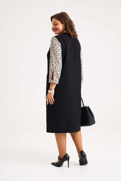 Деловой комплект блуза и сарафан с принтом и карманами Almirastyle 402 - фото 3