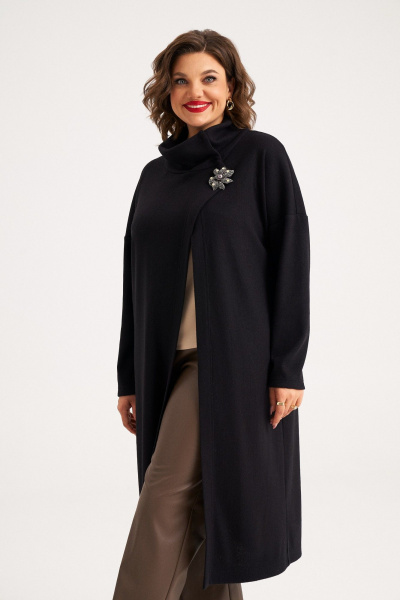 Модный кардиган с асимметричной застежкой и спущенными плечами Almirastyle 401 - фото 2