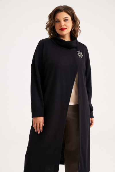 Модный кардиган с асимметричной застежкой и спущенными плечами Almirastyle 401 - фото 1