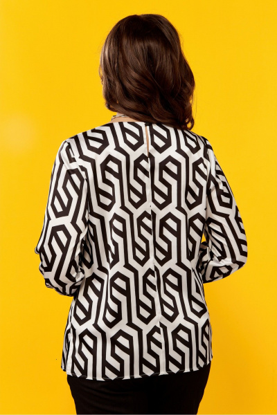 Блуза прямого силуэта из текстиля с нагрудными вытачками MALI 624-046 мейз - фото 6