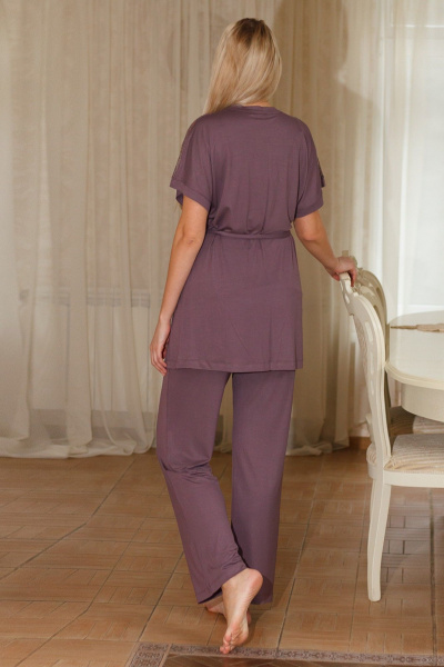 Платье с бантами и стразами для повседневного стиля Belarusachka СД5805РА кофе - фото 3