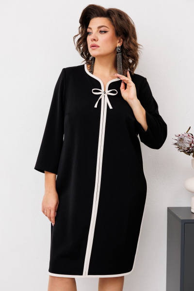 Элегантное платье с декором и фигурной горловиной Romanovich Style 1-2738 - фото 4