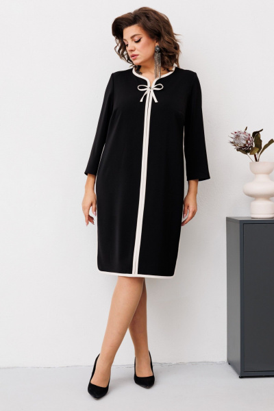 Элегантное платье с декором и фигурной горловиной Romanovich Style 1-2738 - фото 3