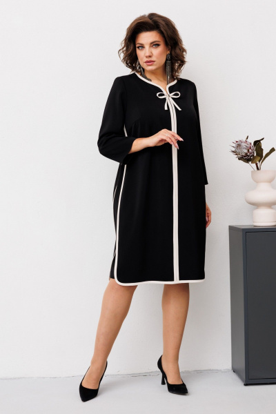 Элегантное платье с декором и фигурной горловиной Romanovich Style 1-2738 - фото 1