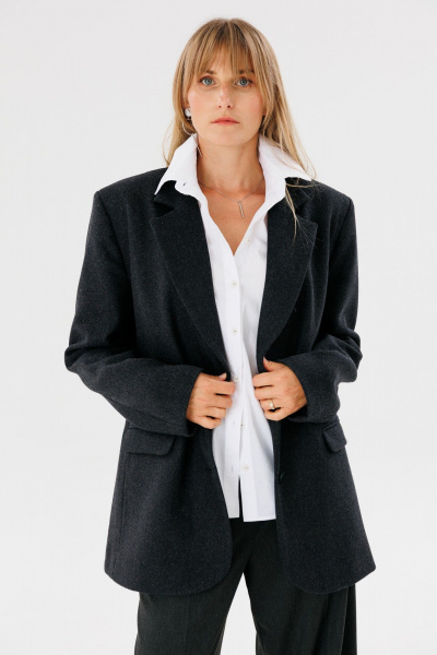 Классическая белая рубашка прямого кроя для повседневной носки FAMA 24042-1 белый - фото 8