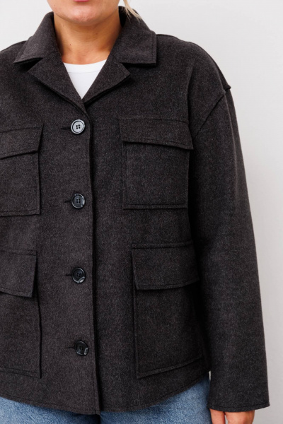 Жакет свободного кроя со спущенным плечом и воротником Runella 1646/1 - фото 3