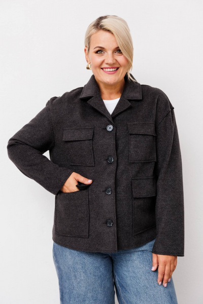 Жакет свободного кроя со спущенным плечом и воротником Runella 1646/1 - фото 1