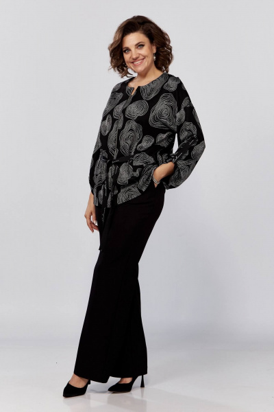 Брюки и кардиган из трикотажа, прямой и свободный силуэт, демисезон Koketka i K 1201 - фото 2