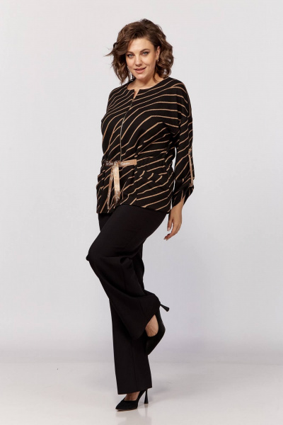 Брюки и кардиган из трикотажа, прямой крой, демисезонный Koketka i K 1201-1 - фото 3