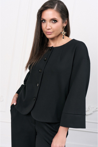 Жакет и брюки из текстиля, деловой костюм, демисезонный Lissana 4973 - фото 7