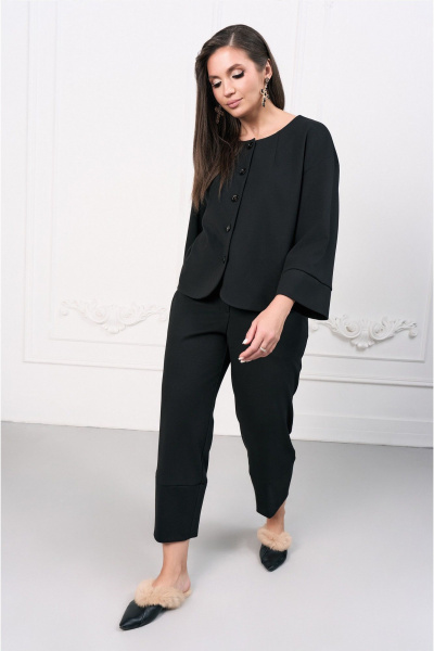 Жакет и брюки из текстиля, деловой костюм, демисезонный Lissana 4973 - фото 4