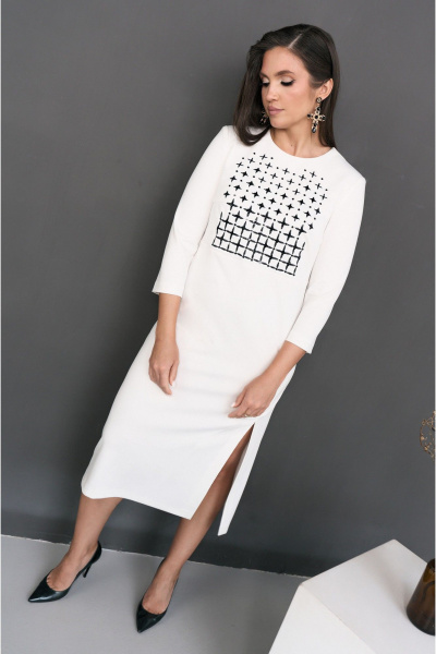 Платье с вышивкой и разрезом, демисезон, на каждый день Lissana 4954 - фото 13