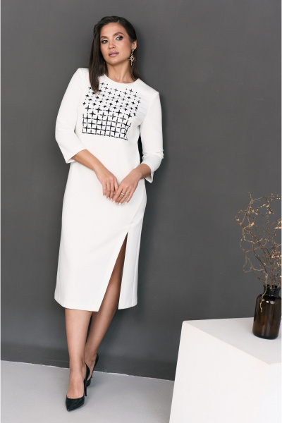 Платье с вышивкой и разрезом, демисезон, на каждый день Lissana 4954 - фото 11