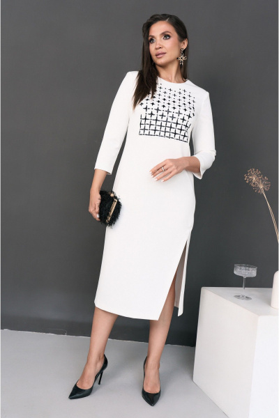 Платье с вышивкой и разрезом, демисезон, на каждый день Lissana 4954 - фото 10