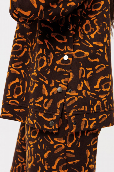 Демисезонный костюм из вискозы и трикотажа, брюки палаццо и свитшот Anelli 1494 жираф - фото 10