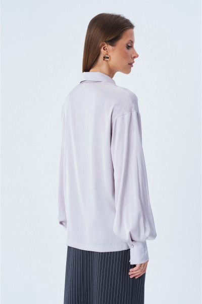Блуза из нежного текстиля с длийным рукавом SHAM SHAM 1006 светло-лиловый - фото 4