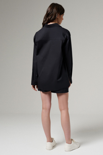 Блуза и шорты из хлопковой ткани для лета Панда 170920w черный - фото 4